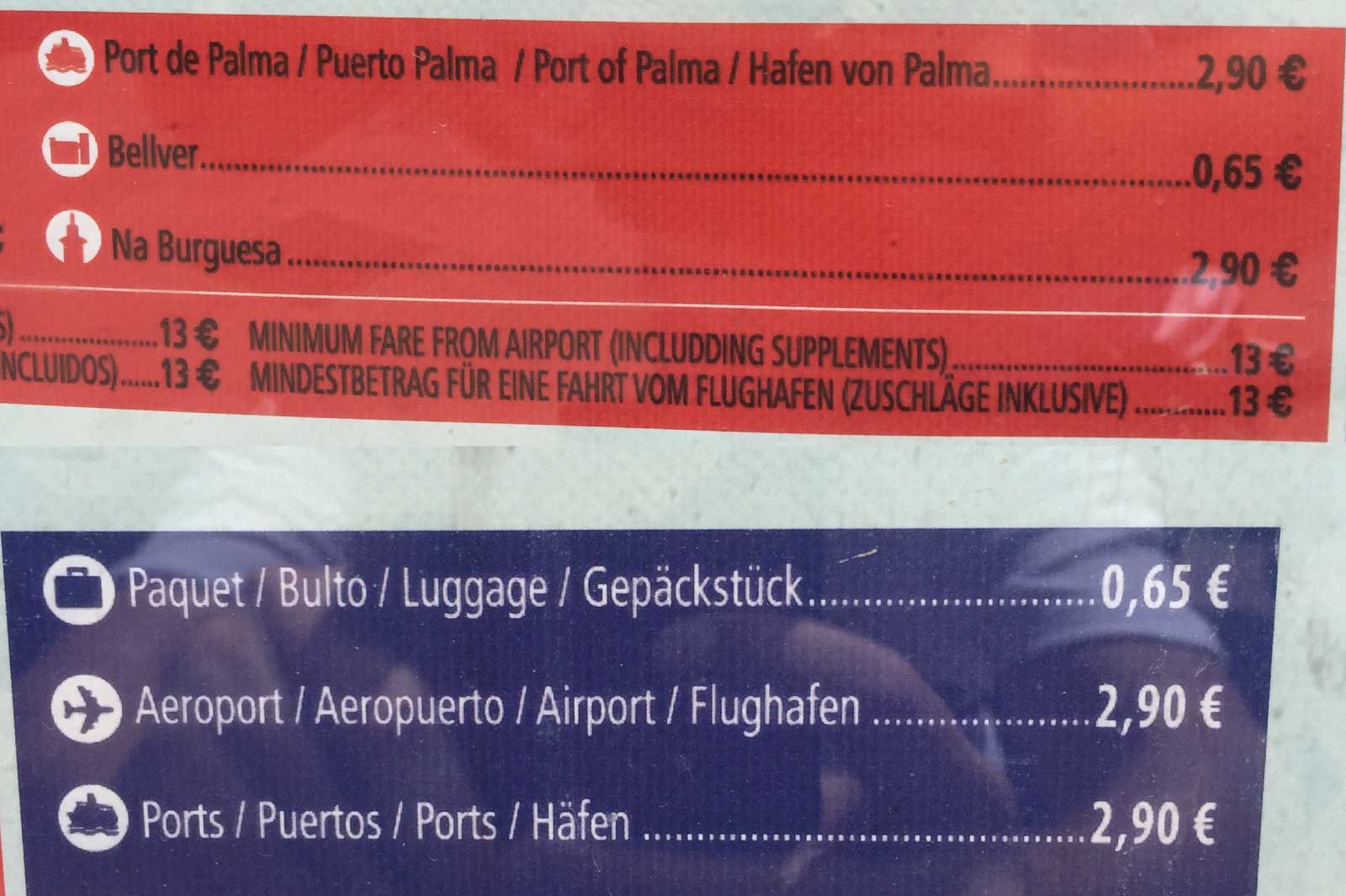 Taxi und Taxitarife auf Mallorca